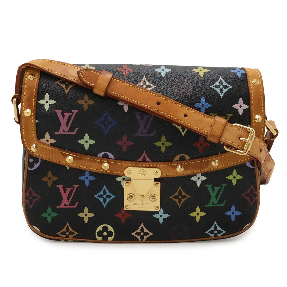 LOUIS VUITTON Monogram Multicolor Sologne Crossbody Bag Noir Black